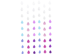Guirnalda delicada de gotas de papel para decoración de bodas y escaparates, 6 tiras, fácil de colgar, longitud ajustable, GOKOCO