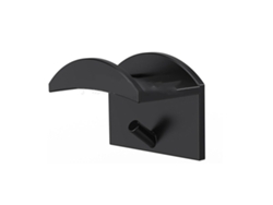10 ganchos adhesivos negros transparentes y modernos para sombreros