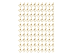 100 Pinzas De Papel Metálicas Huecas De Gran Fuerza De Sujeción Forma De Corona Para Oficina Escuela Hogar Oro