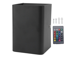 Rebe-lámpara De Pared Led Rgb Ajustable Con Control Remoto 5w Para Sala Dormitorio Pasillo Oficina Bar, Carcasa Negra