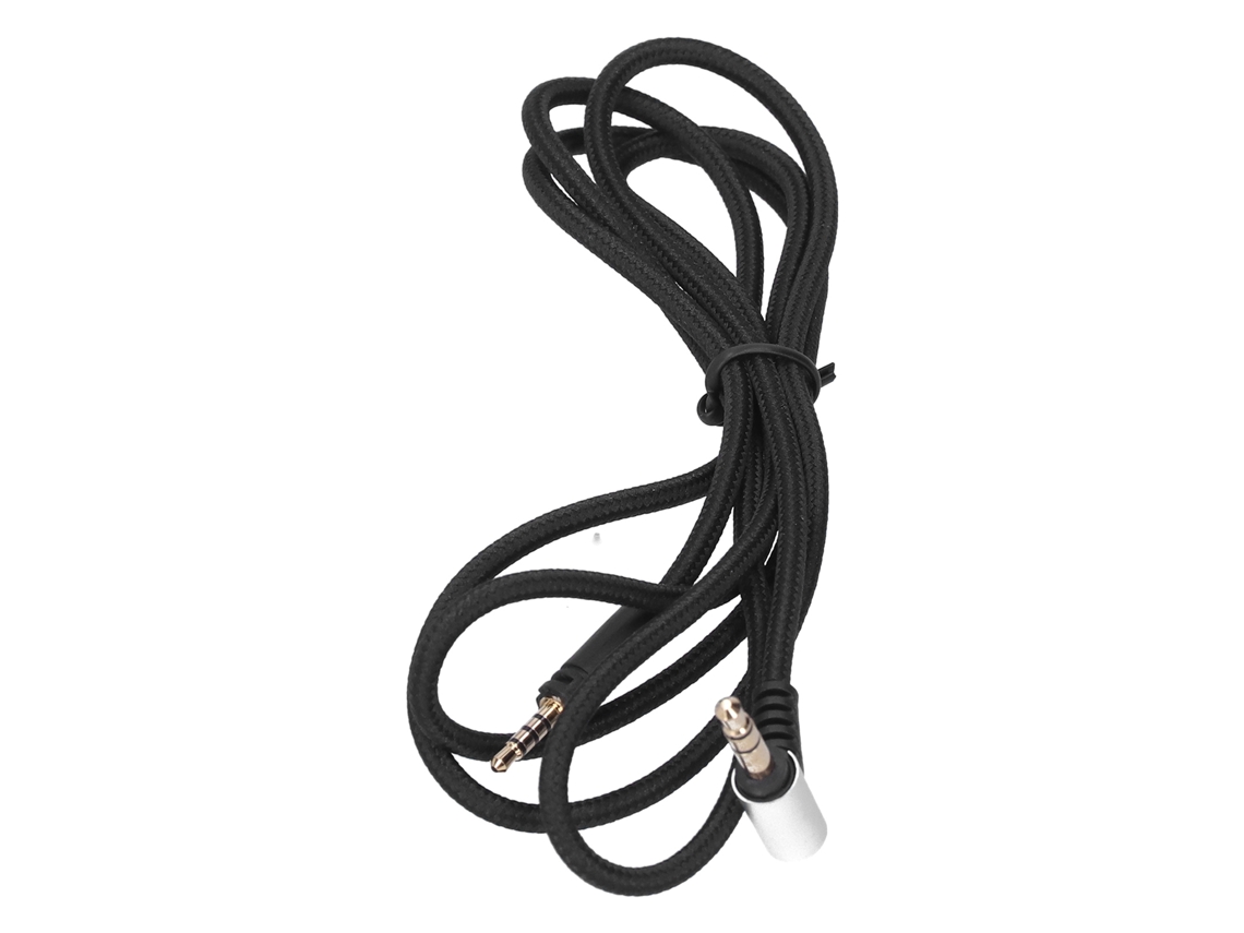 Cabo De Áudio De Fio Trançado Preto 1.2m Para Fones De Ouvido Sennheiser Momentum