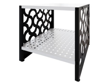 Cabecero Dominio Metálico Estantes DOMÍNIO METÁLICO Metal Blanco (40x50x60cm)