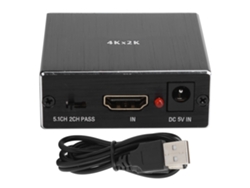 Convertidor De Audio Hdmi 4k, Extractor, Interfaz Multimedia Hd, Plug And Play, Spdif+3,5 Mm