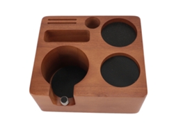 Soporte Multifuncional De Madera Para Envasar Café, 58 Mm, Ajustable Con Base Para Filtro.