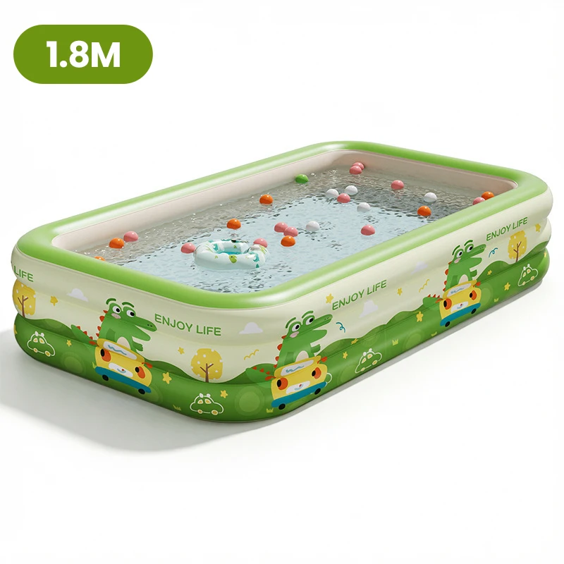 Piscina hinchable doméstica, modelo reforzado, ideal para el jardín y juegos acuáticos en familia. MDUG (1,8 m)