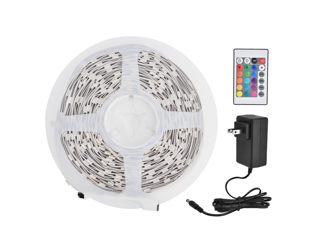Tira De Luces Led Rgb De 10 M Con Control Por Aplicación Bluetooth, 24 Teclas Y Adaptador Inteligente De 100-240 V.