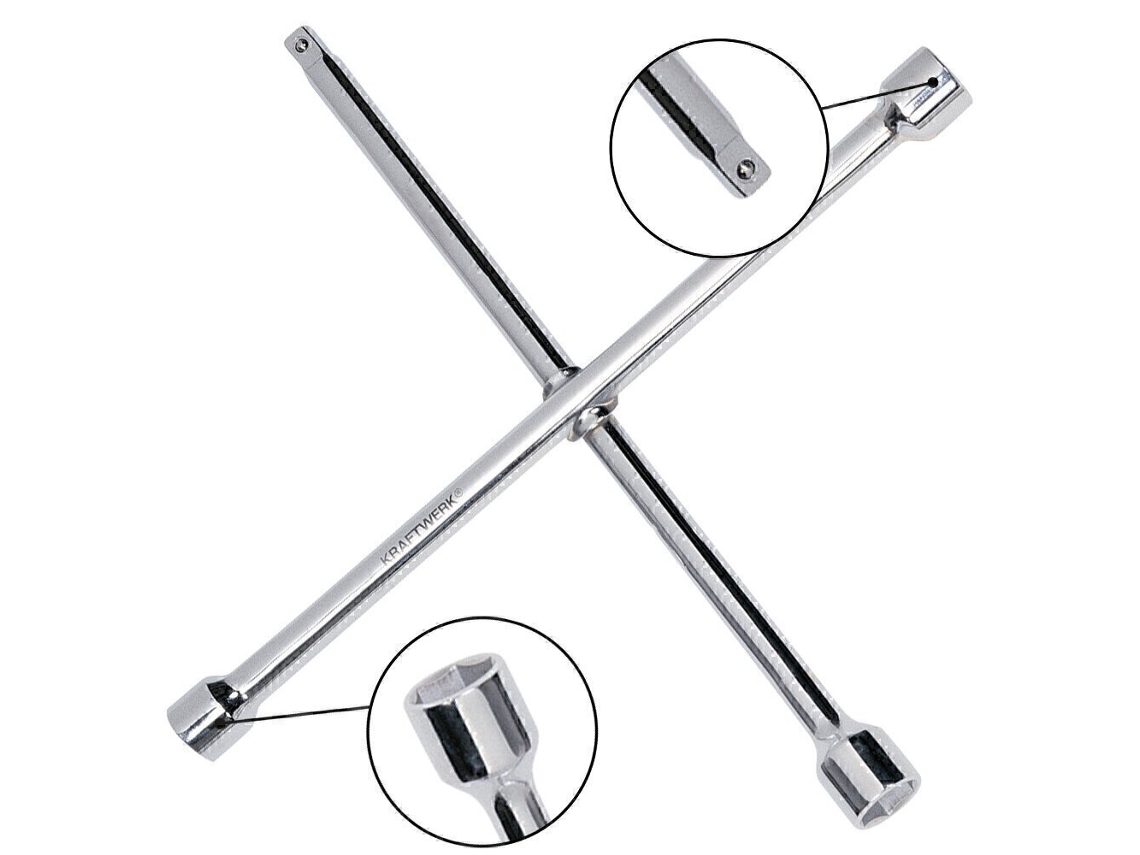 KRAFTWERK Llave ruedas cruz 24x27x32 mm x 3/4 KRAFTWERK