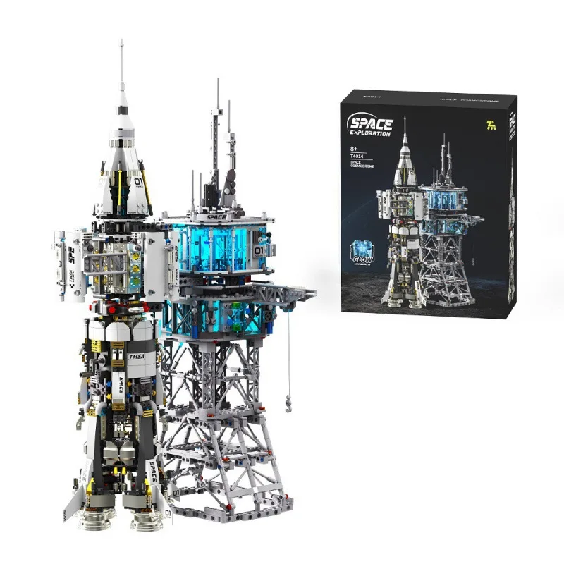 (t4014) Juguete De Construcción De Base Espacial Con Luces Y Bloques Cognitivos