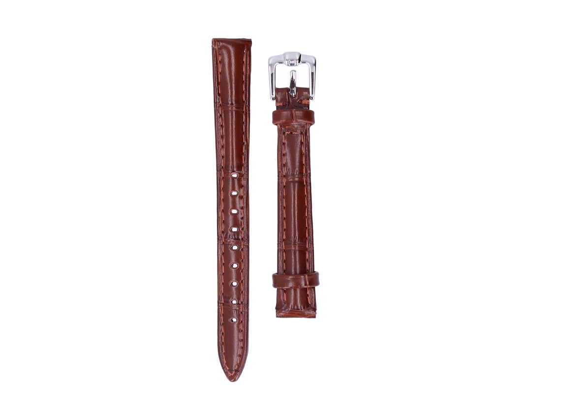 Correa De Repuesto Para Reloj Con Cierre De Pasador, Piel De Vacuno Marrón, 24 Mm, Unisex.