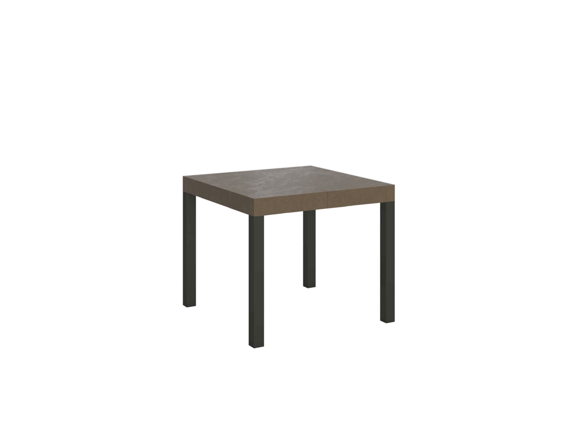Mesa Extensible para Uso Diario 90/246x90 Cm Gris Tórtola con Patas Antracita Itamoby