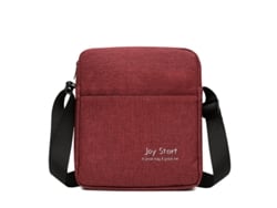 Bolso bandolera informal para hombre (color burdeos), ligero e impermeable, fabricado en nailon.