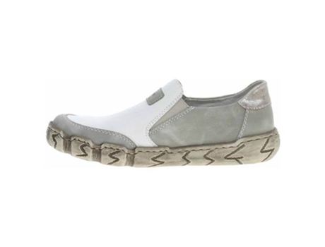 Mocasines de Mujer RIEKER Piel Gris (38)