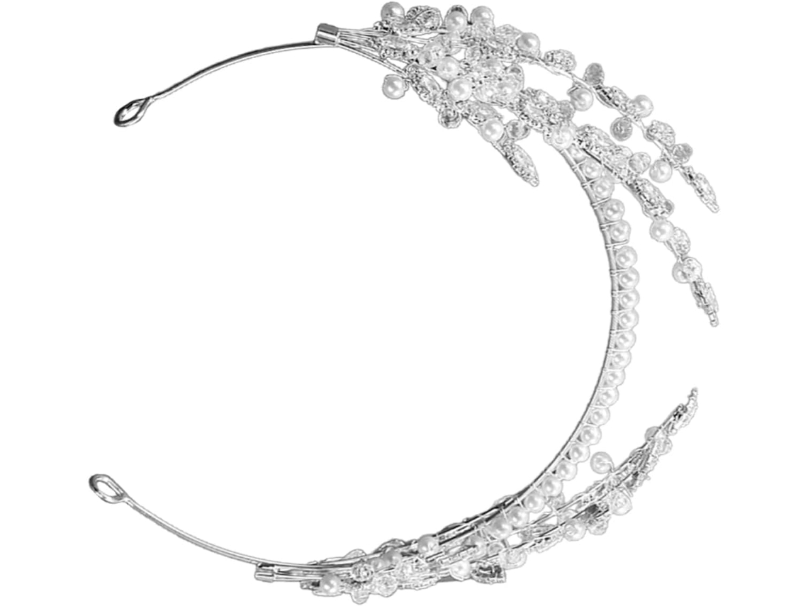 Corona De Boda Con Diamantes De Imitación, Elegante Accesorio Para La Novia, Diadema Con Diamantes De Imitación Artificiales.