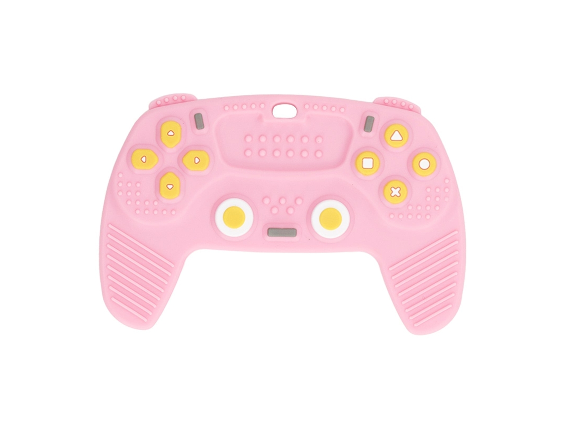 Chupete De Silicona Suave Con Forma De Mando De Videojuegos Para Bebés Con Botones Surtidos - Rosa
