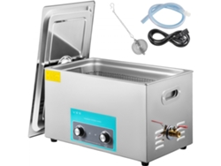 Máquina de limpieza ultrasónica digital Tekmaquinas de 30L con calefacción, temporizador y cesta para joyería