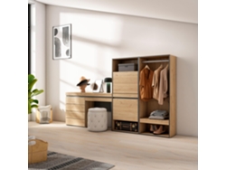 Zapatero, 247x145x35 cm, Dormitorio, habitación, Vestidor abierto, Cómoda, Cajonera, Tocador, Roble SKRAUT HOME