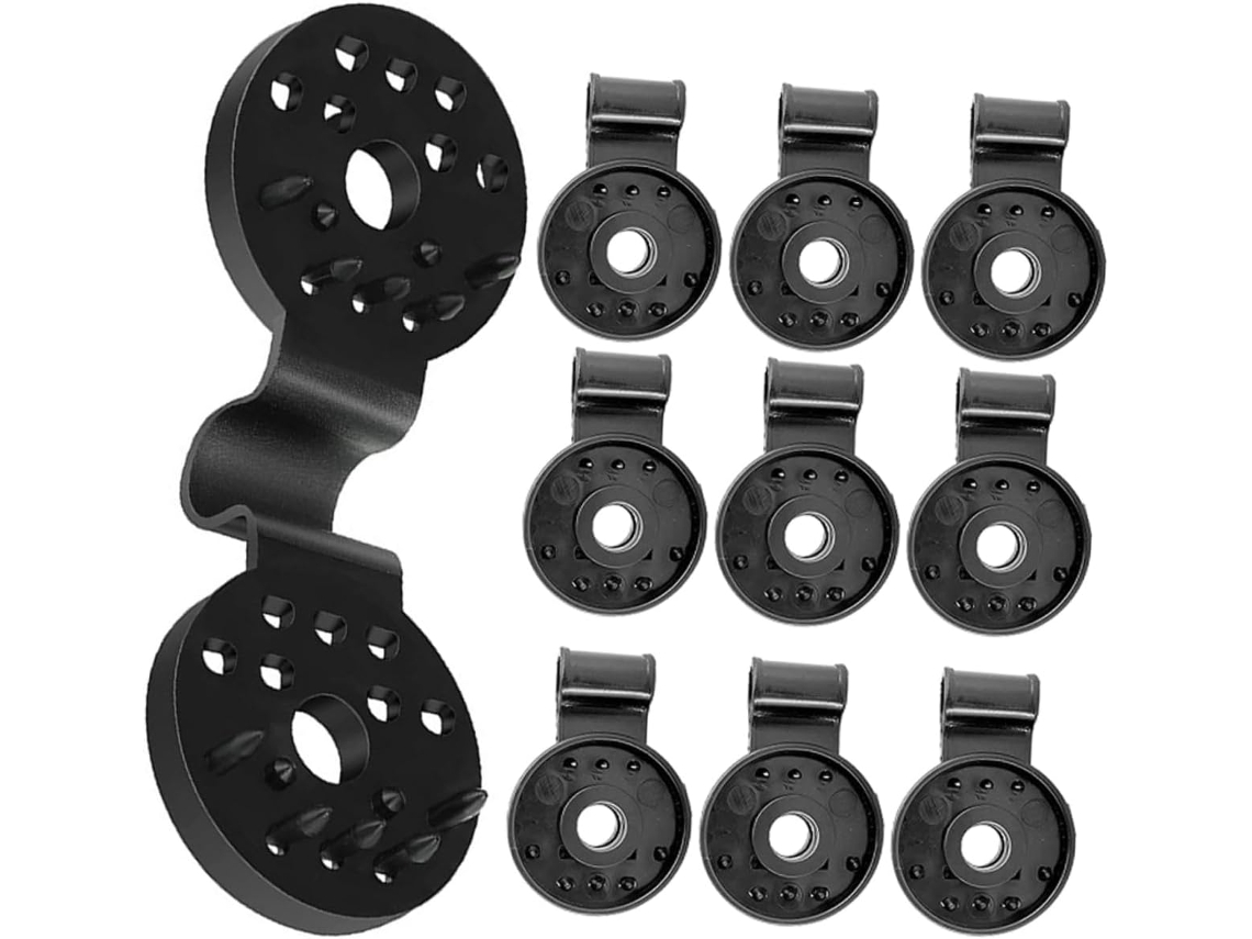 50 Clips Redondos Reutilizables Para Fijar Mallas Y Herramientas De Jardinería.