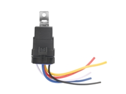 Relé automotriz integrado impermeable de 12V 40A y 5 pines con conector y cable para automóviles y camiones.