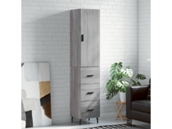 Aparador Alto Madera Contrachapada Gris Sonoma 34,5x34x180 Cm
