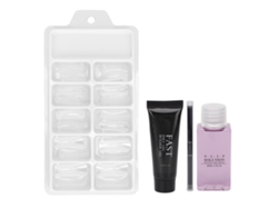 Kit De Gel Para Extensão De Unhas Com Pincel Duplo, Solução Antiaderente 30ml E Gel De Construção 15g