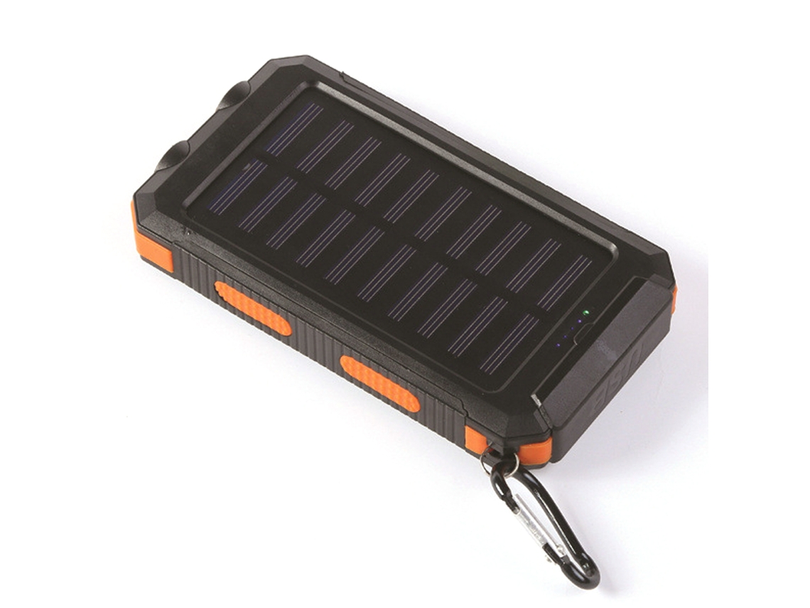 Mali bateria Solar Portátil 10000mah Impermeável com 2 Usb Lanterna Bússola Carregador para Celular Outdoor