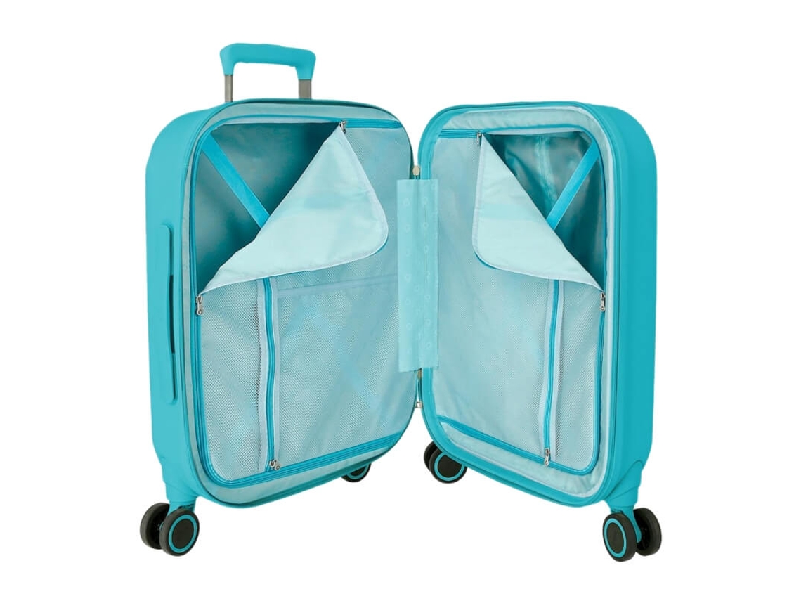 Equipaje de cabina / Trolley 55cm 4r Enso Stitch Juguetón Turquesa
