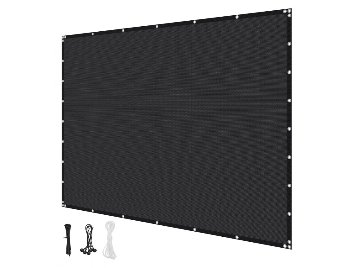 Malla Sombra Negra 90 Bloqueo Solar 244x366cm Resistente HDPE para Jardines, Patios y Piscinas Tekmaquinas