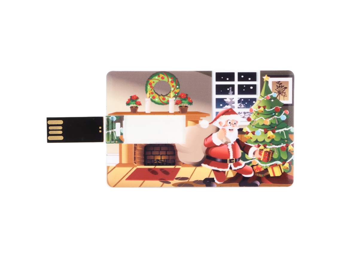 Unidad Flash Usb Usb2.0 128gb Lindo Mando De Memoria De Papá Noel Regalo De Navidad