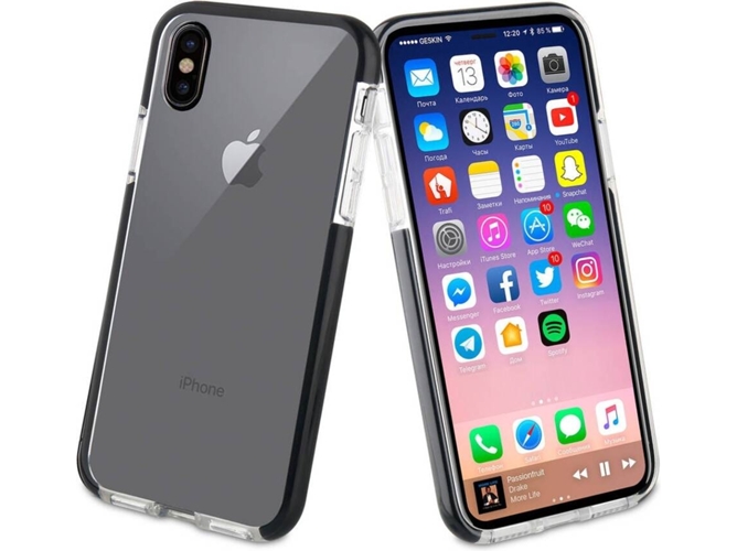 Funda iPhone X, XS MUVIT Shockproof Transparente