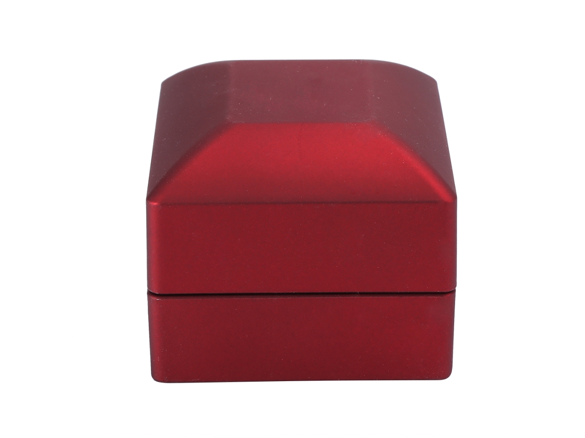 Caja Cuadrada Para Anillos Con Luz Led Para Joyas De Boda Y Compromiso En Oro Y Plata.
