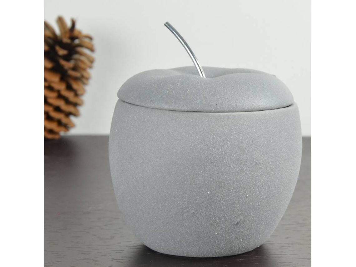 Quemador de Aceites Esenciales ZEN'ARÔME Pomme d'Amour (Gris - 11x10.5 cm)