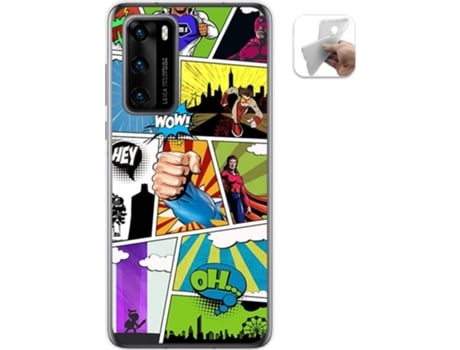 Carcasa Huawei P40 TUMUNDOSMARTPHONE Comic Multicolor