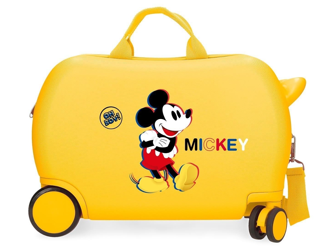 Disney Maleta Correpasillos Abs Rígida Mickey 3d Amarillo