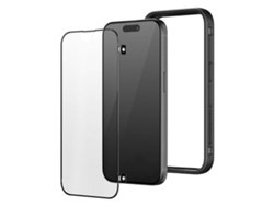 Rhinoshield Pack Gaming Funda Cristal Templado Para Iphone 15 Pro Max Cero Latencia Ultra Ligero Negro Transparente