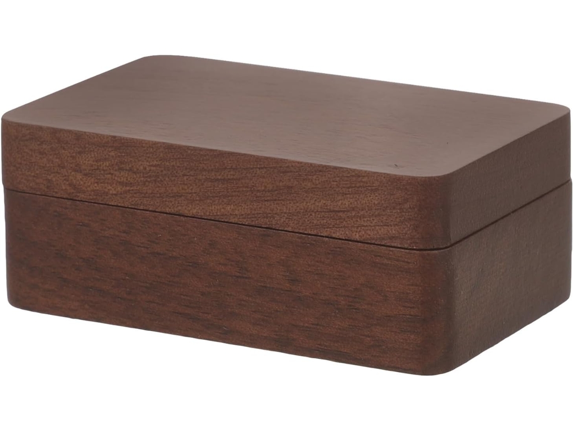 Elegante Almacenamiento Madera Nogal Prácticos Compartimentos Gemelos Alfileres Corbata Diario Caja Uso
