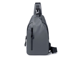 2026-bolsa De Hombro Con Bolsillo Personal Mochila De Pecho Antirrobo Bandolera (gris)