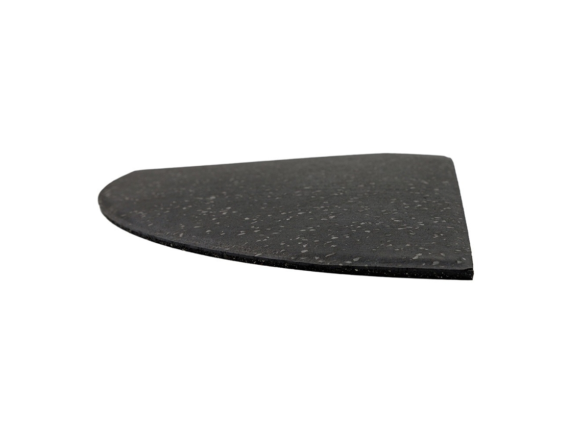 Pieza De Esquina De Goma Para Borde De Suelo Deportivo Fifteen 25x25 Cm - 20 Mm - Gris Oscuro