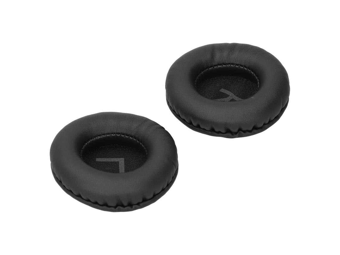 Auriculares Universales Cuscas De 70 Mm Para Auriculares Con Letras L/r, Piel Sintética Negra.