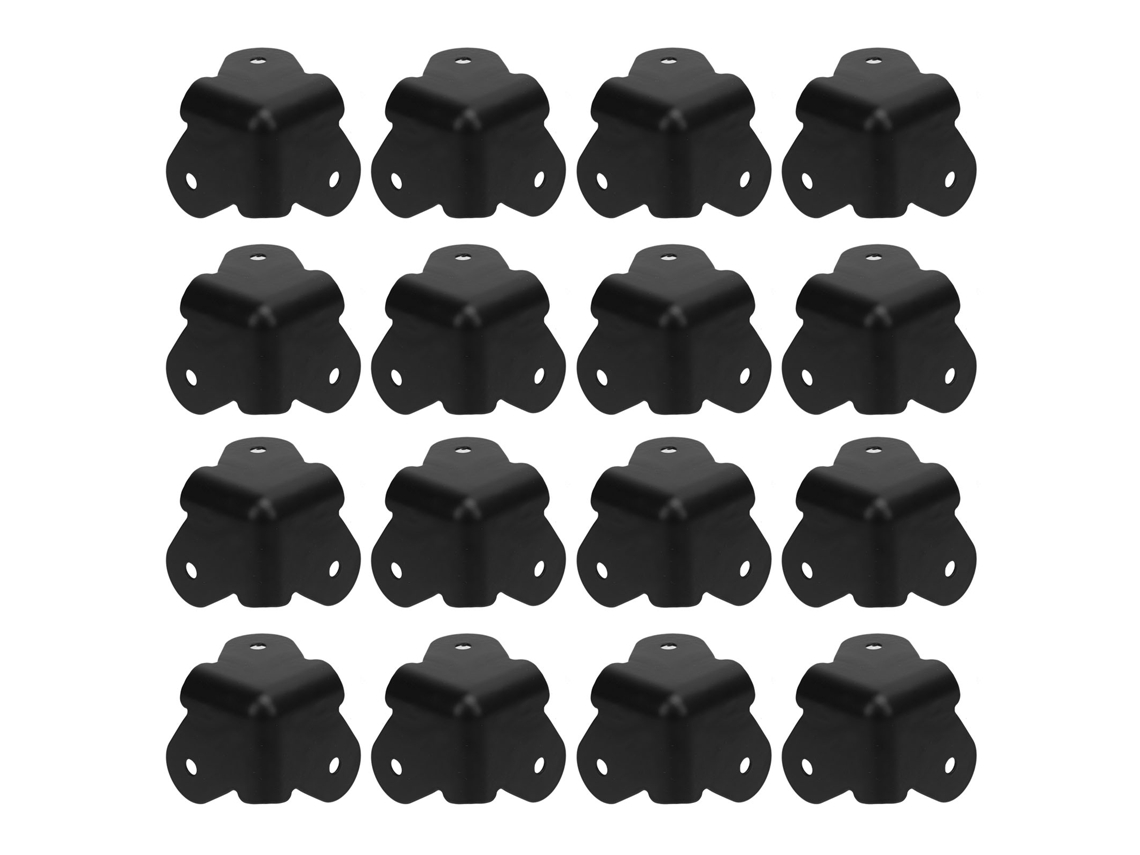 16 Piezas De Protectores De Esquina De Metal Para Gabinetes De Altavoces Y Muebles, Color Negro, Anti-colisión