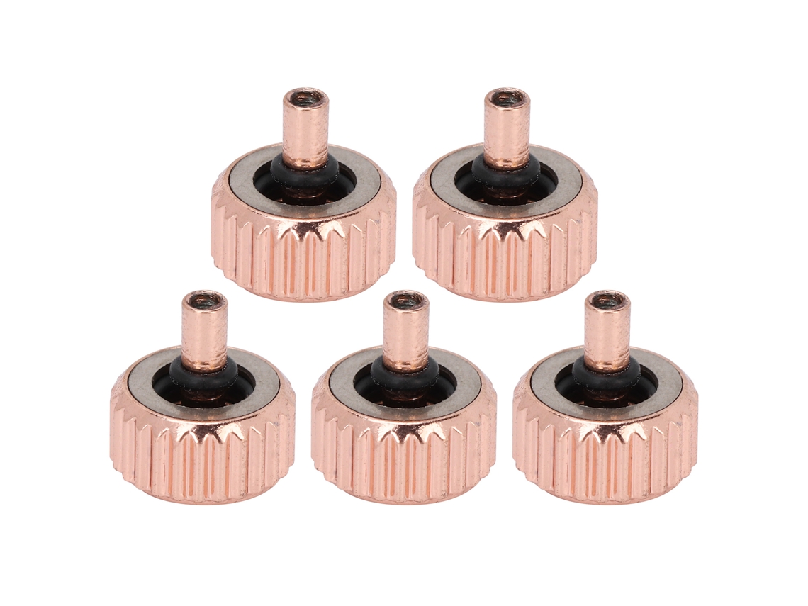 5 piezas de accesorios profesionales para reparación de relojes Corona Rose Gold de 4,5 mm
