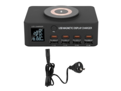 Cargador Inalámbrico Magnético Con Pantalla Digital Multifuncional, 8 Puertos Pd100w, Carga Rápida Con Pantalla Lcd