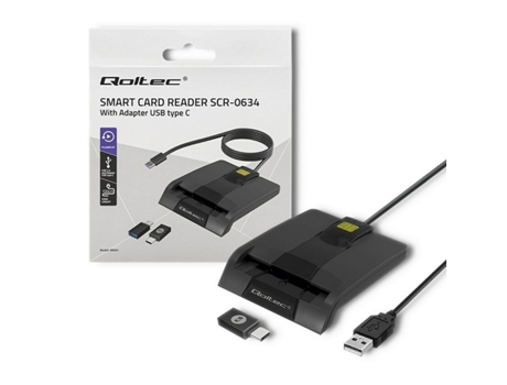 Lector de Tarjetas QOLTEC 50634 (Negro)