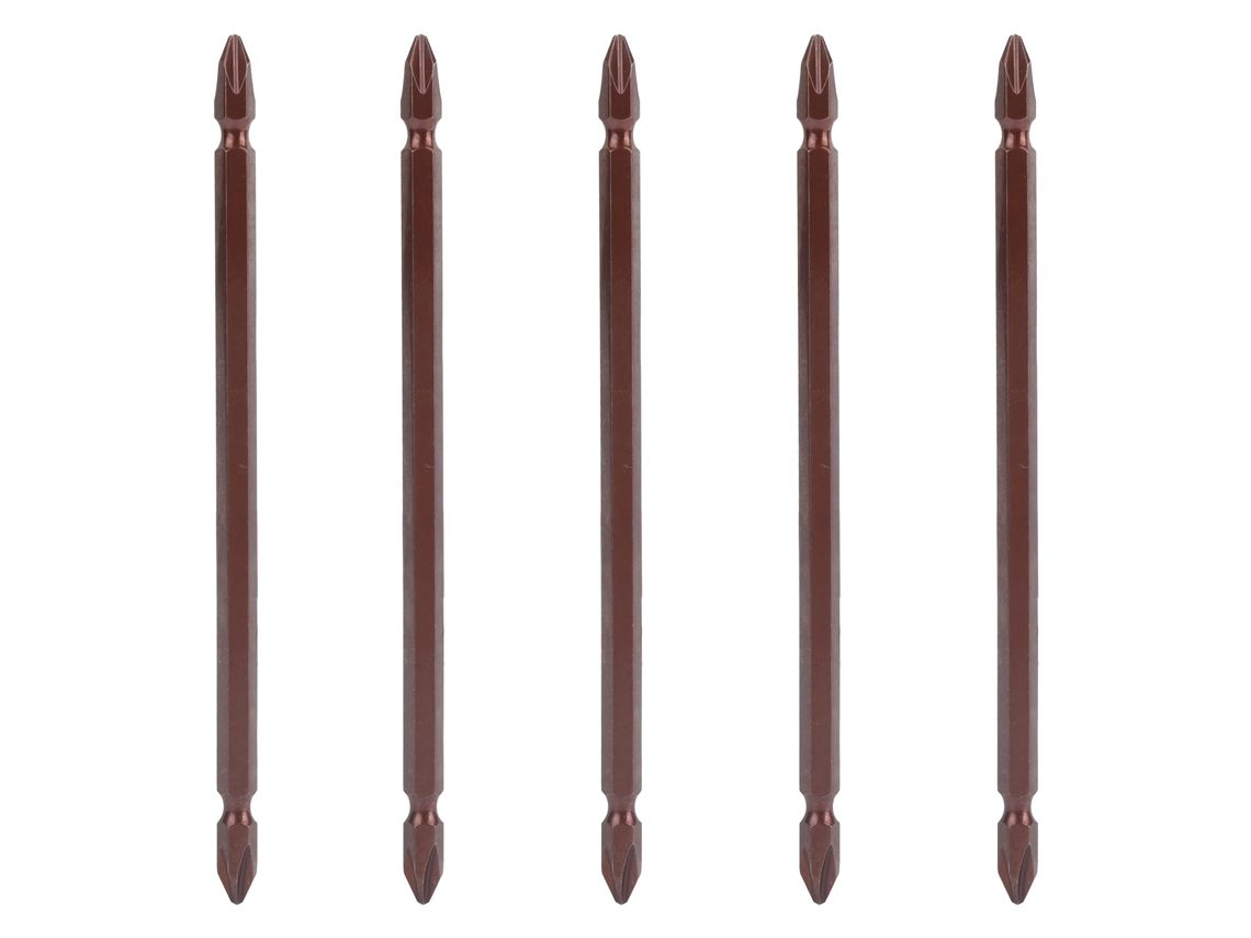 Juego de 5 puntas de destornillador de 150 mm de acero aleado, sin marca.