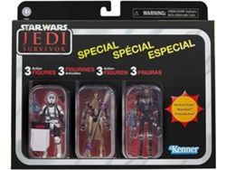 Set 3 Figuras Jedi Survivor Star Wars Riot Scoit Trooper, Magnaguard e KX Security Droid  9,5 cm HASBRO