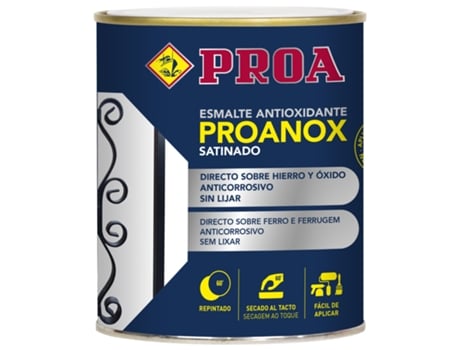 Esmalte antioxidante directo sobre óxido SATINADO Amarillo Grúas 4 L Pintar sobre hierro y óxido sin necesidad de imprimación Proanox