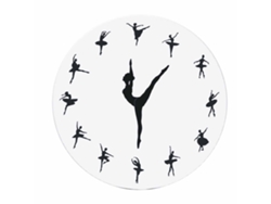 Reloj De Pared Silencioso De Acrílico Con Forma De Bailarina Para Sala De Estar Y Dormitorio, Diseño De Ballet.