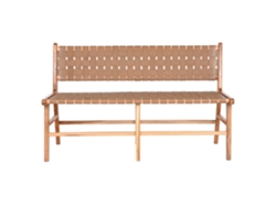 Banco Teca Piel Beige 140x59x89cm