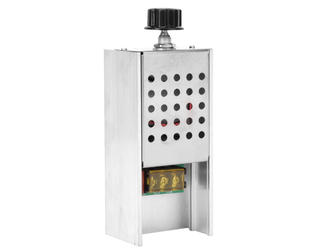Regulador de voltaje CA SCR de 6000 W y 220 V con carcasa para control de velocidad e iluminación