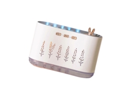 Humidificador silencioso de 700 ml con efecto llama, 5 boquillas, difusor de aire frío para dormitorio, habitación infantil y oficina. Nostalgia88 (blanco)