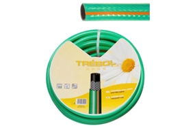 Manguera verde trebol trenzado 19 mm. 3/4 rollo 50 metros